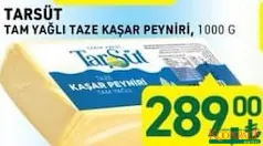 TARIM KREDİ TARSÜT TAM YAĞLI TAZE KAŞAR PEYNİRİ 1000 G fiyat ve kampanya bilgisi